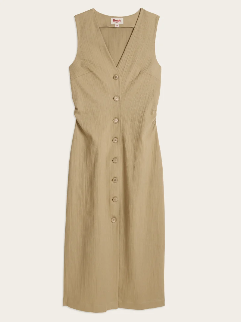 Robe midi sable Adelina - Vestia House