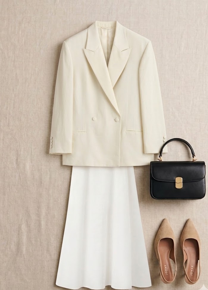Look Marché Robe Blanche