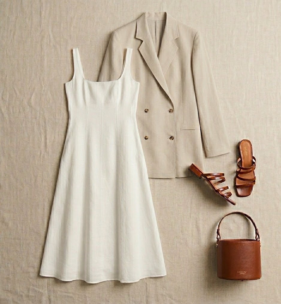 Look Marché Robe Blanche